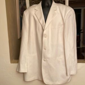 Wilke Rodriguez White Linen Men’s suit Jacket